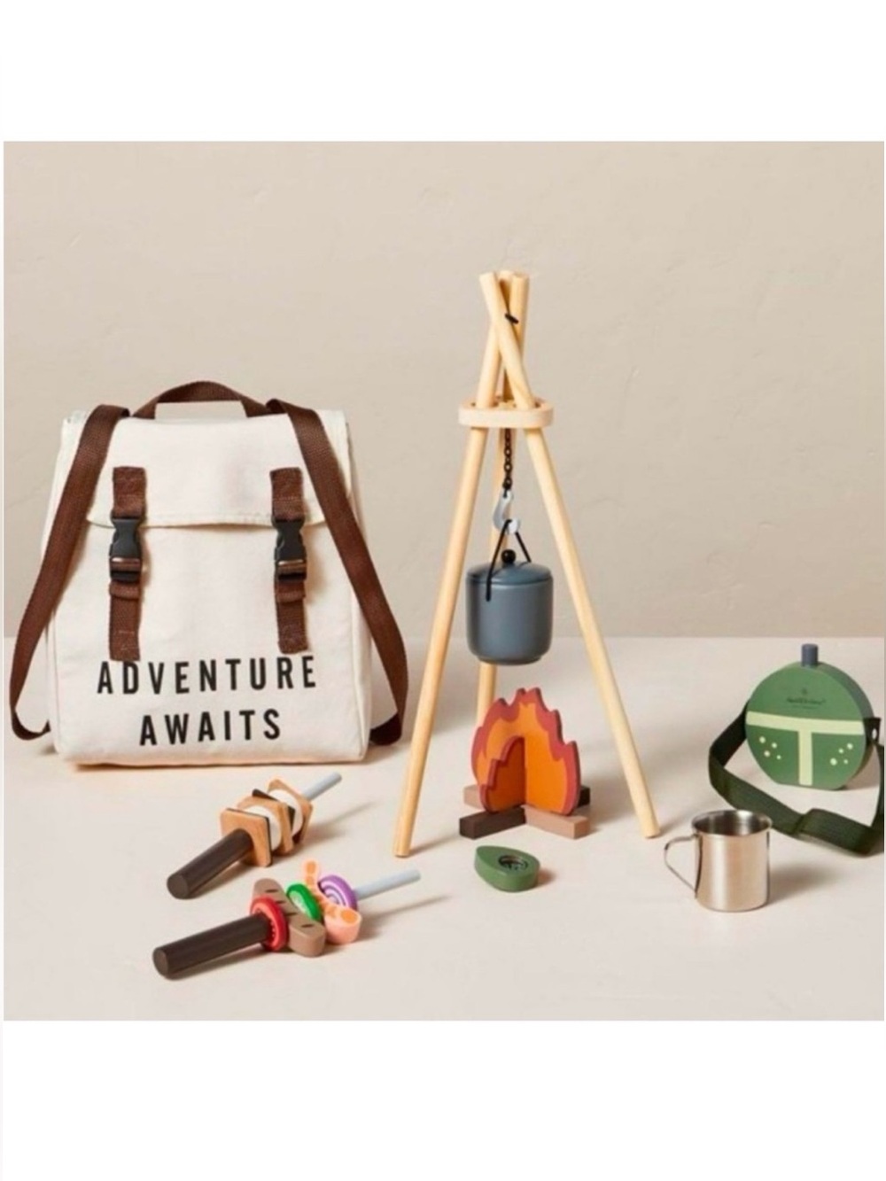 Hearth and hand Wooden Camping Playset with Accessories
